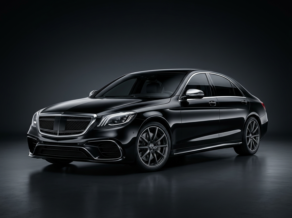 Black executive luxury sedan available for Danville chauffeur service — 1 to 2 passengers